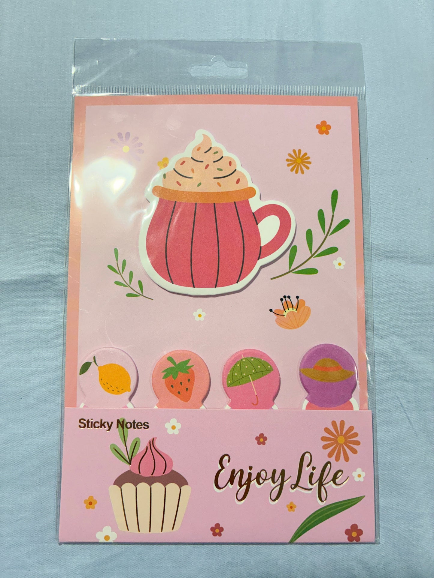 Sticky Notes Enjoy Life - bloco de notas adesivas com ilustrações fofas