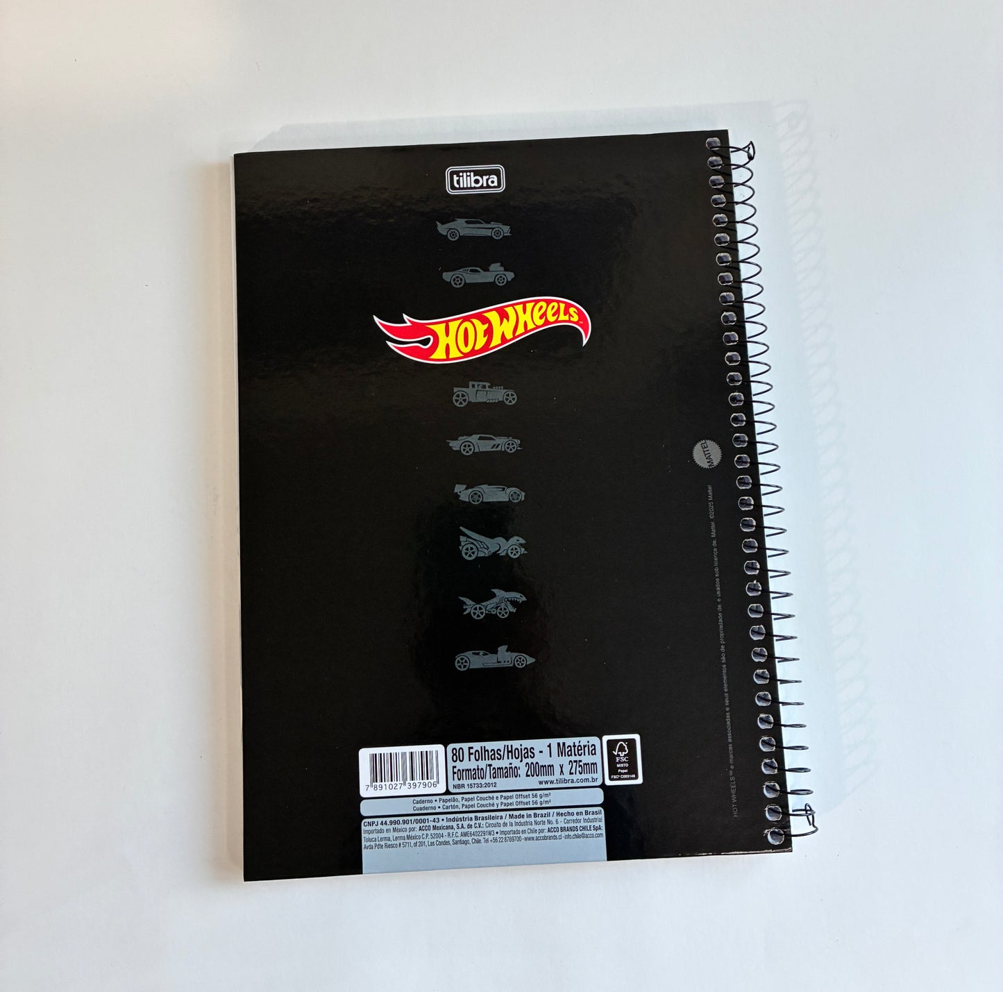 Caderno Espiral Hot Wheels Tilibra - 80 Folhas