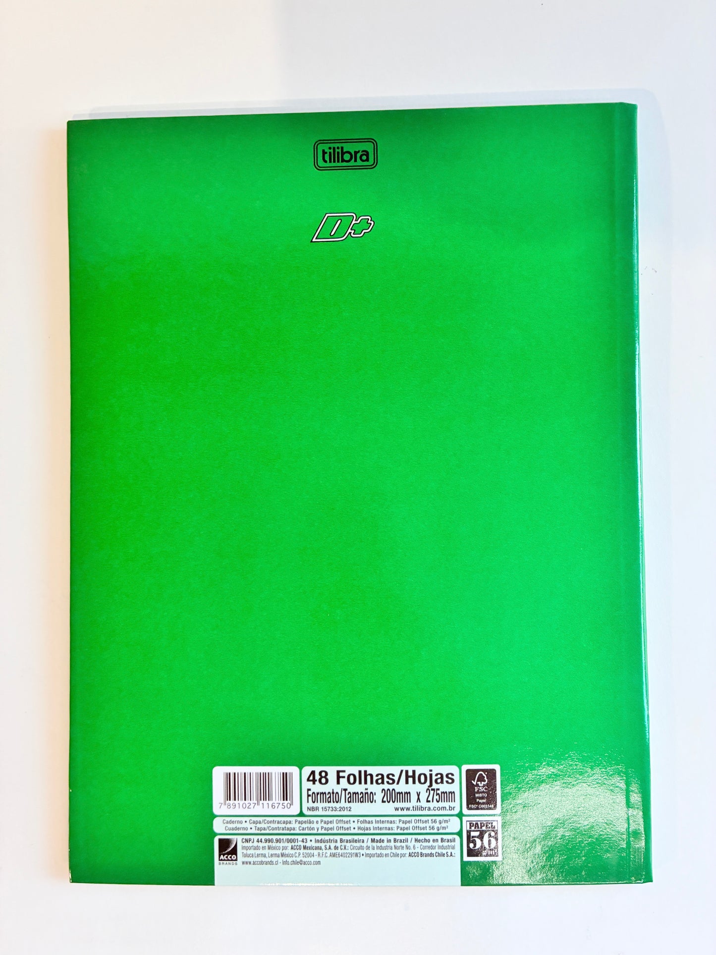 Caderno Brochura Universitário D+ Tilibra Verde