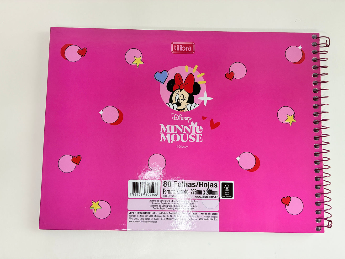 Caderno Cartografia e Desenho Minnie Mouse Happy Vibes Tilibra