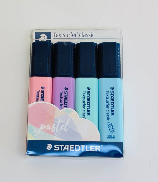 Marca-Texto Staedtler Textsurfer Classic Pastel - 4 Cores Suaves