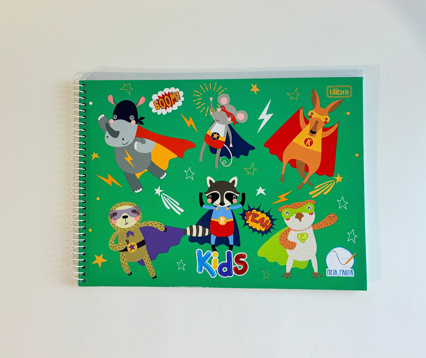 Caderno Espiral Kids Tilibra Meia Pauta