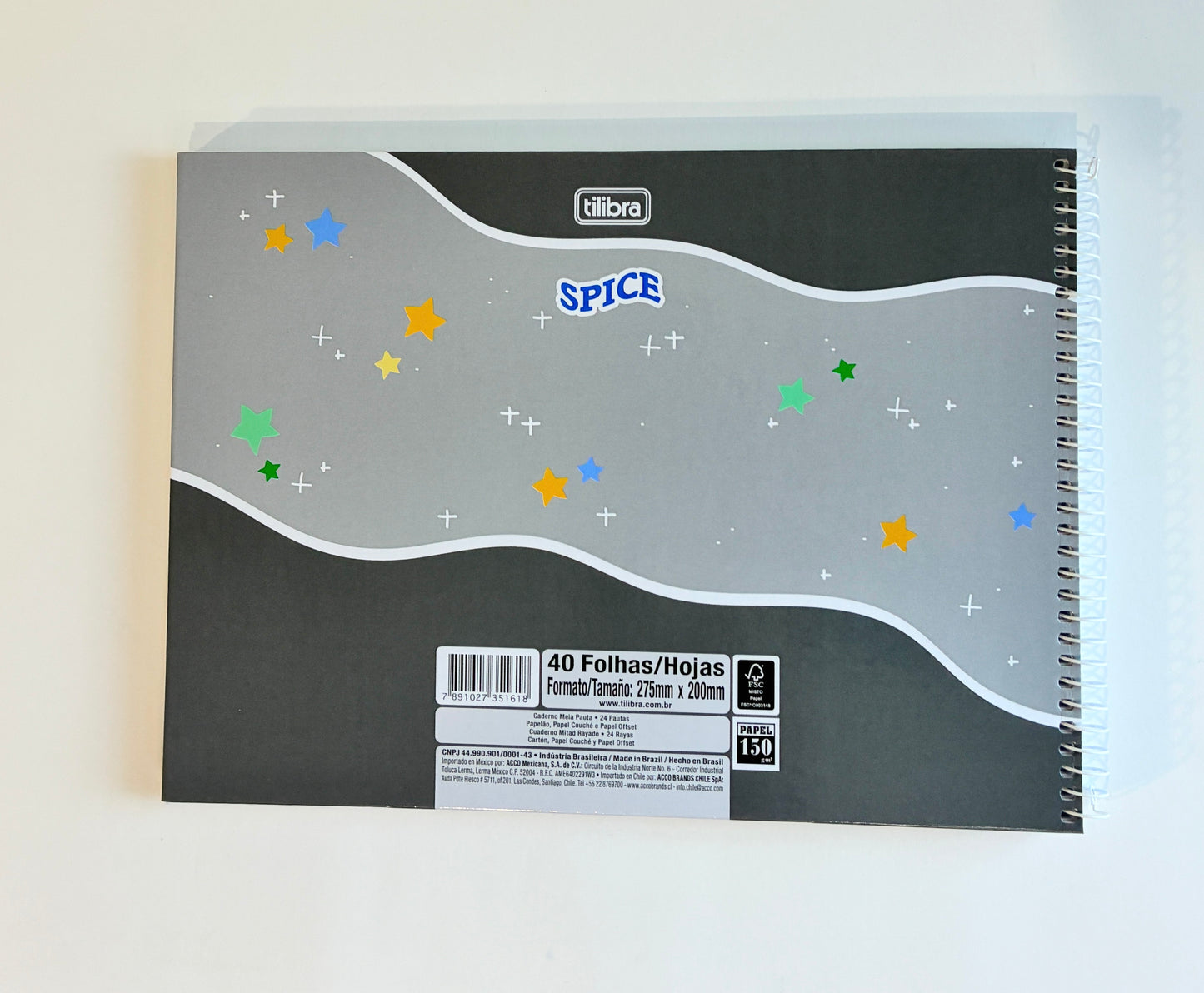 Caderno Espiral Spice Tilibra Meia Pauta