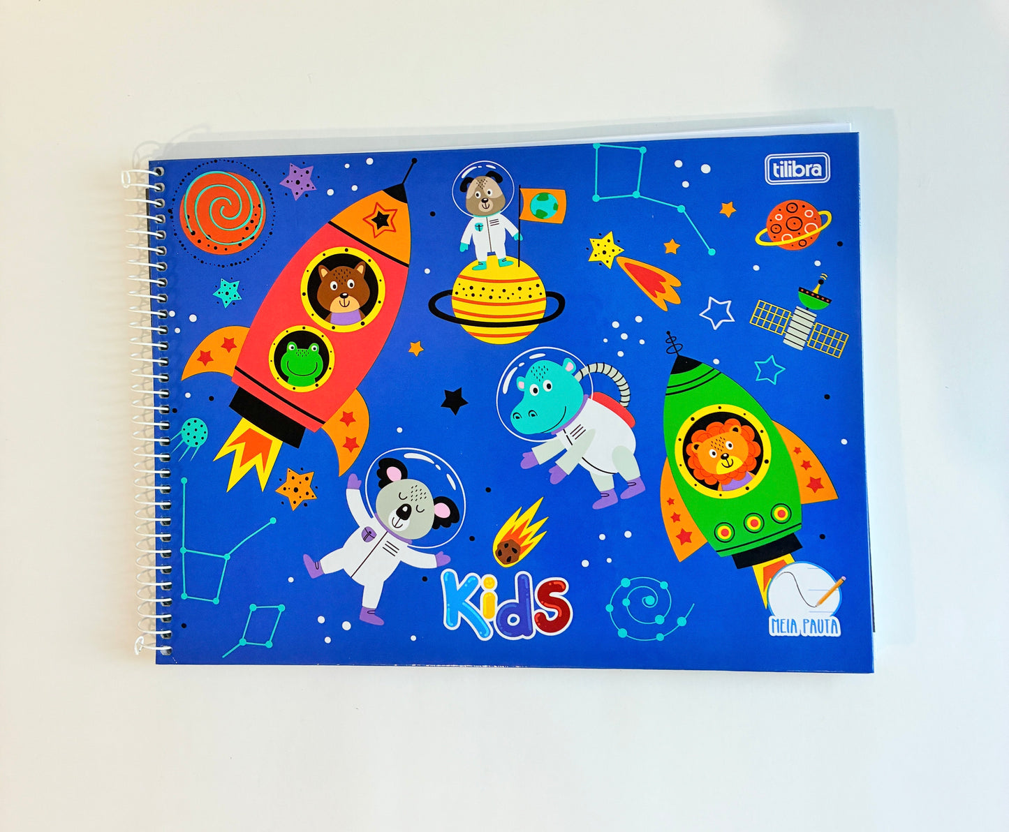 Caderno Espiral Kids Tilibra Meia Pauta