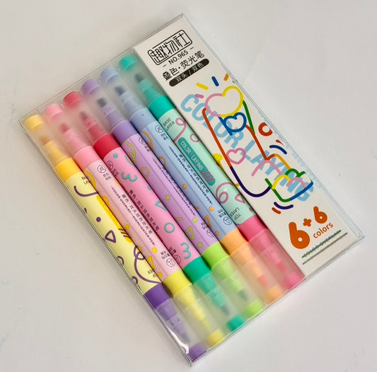 Kit Canetas Coloridas 6 Cores - Design Criativo