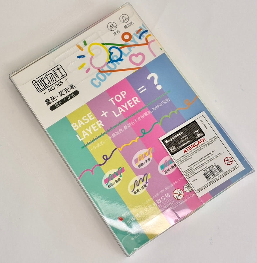 Kit Canetas Coloridas 6 Cores - Design Criativo