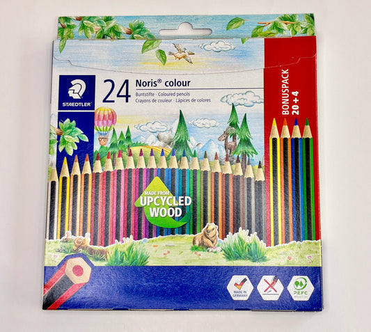 Lápis de Cor Staedtler Noris Colour 24+4 - Madeira Reciclada (28 cores)