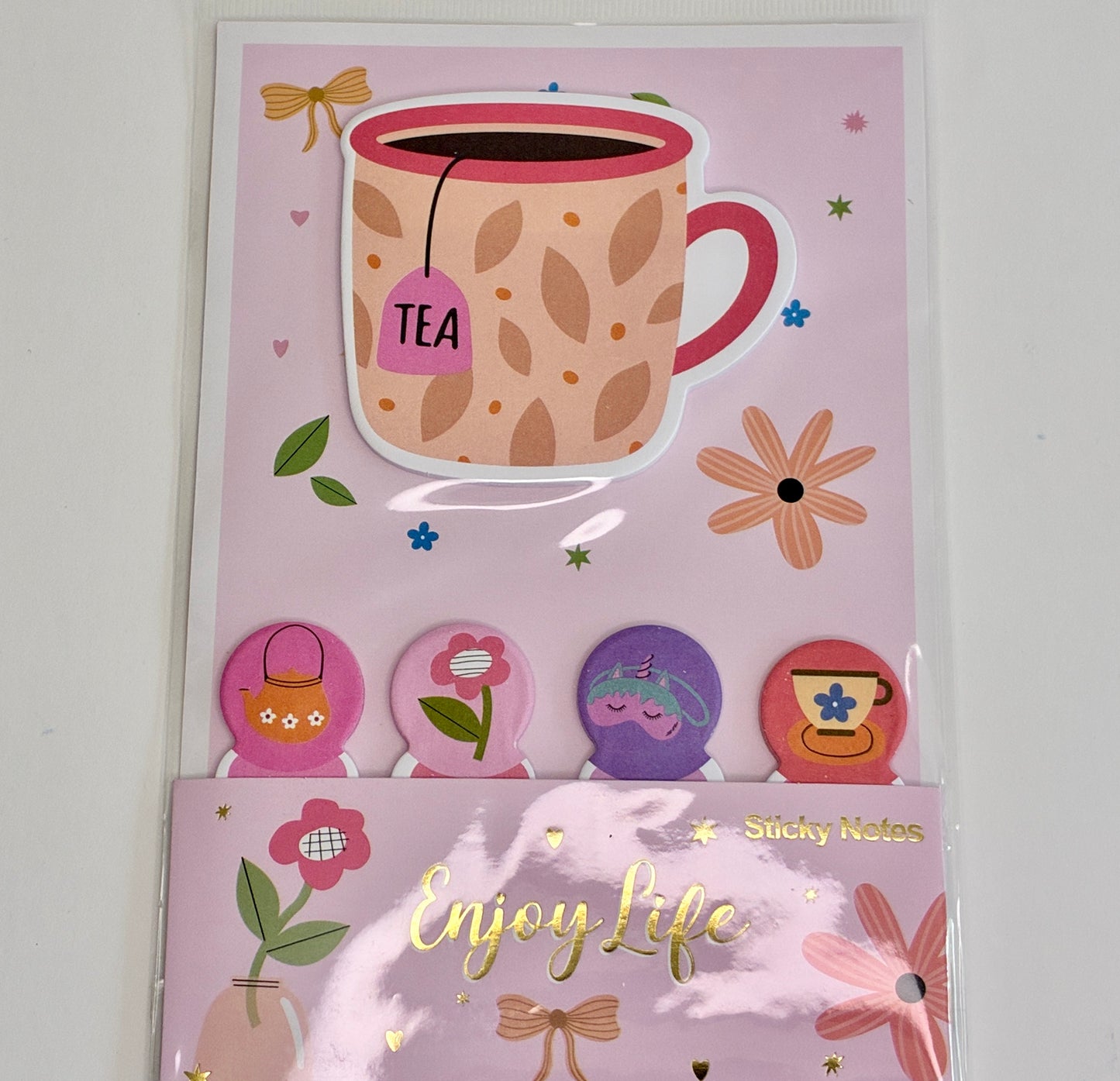 Bloco de Notas Adesivas Enjoy Life - Tema Chá