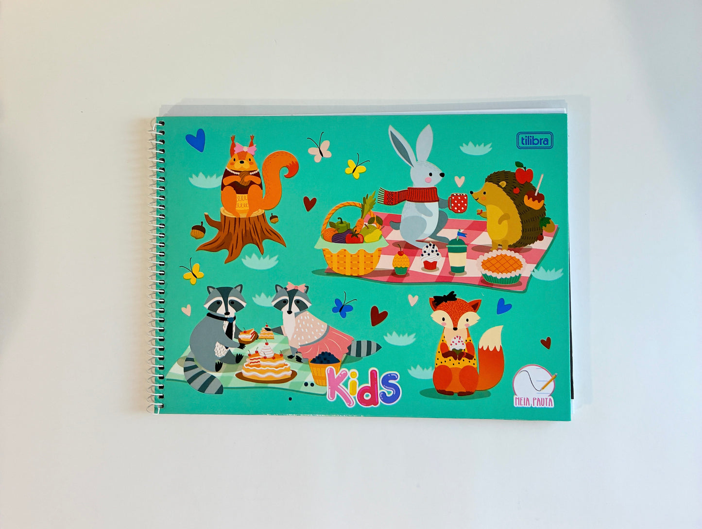 Caderno Espiral Kids Tilibra Meia Pauta