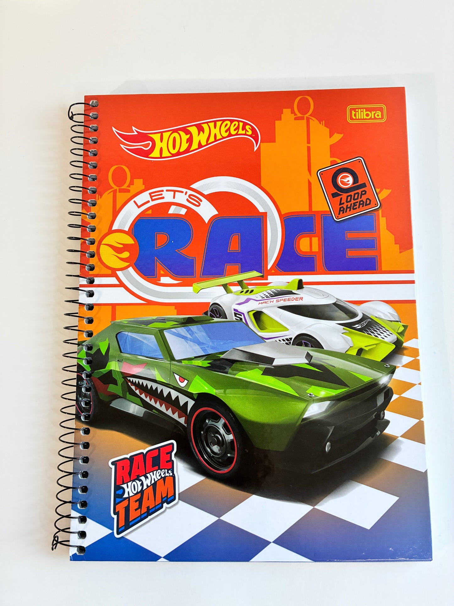 Caderno Espiral Hot Wheels Tilibra - 80 Folhas