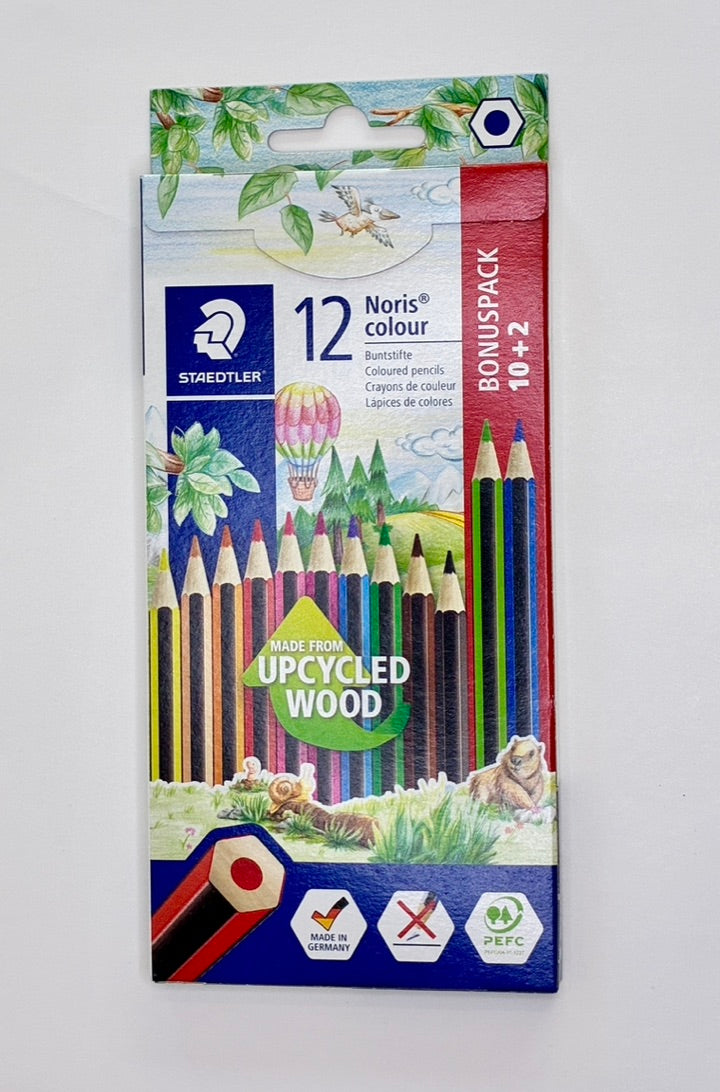 Lápis de Cor Staedtler Noris Colour 12+2 - Madeira Reciclada (14 cores)