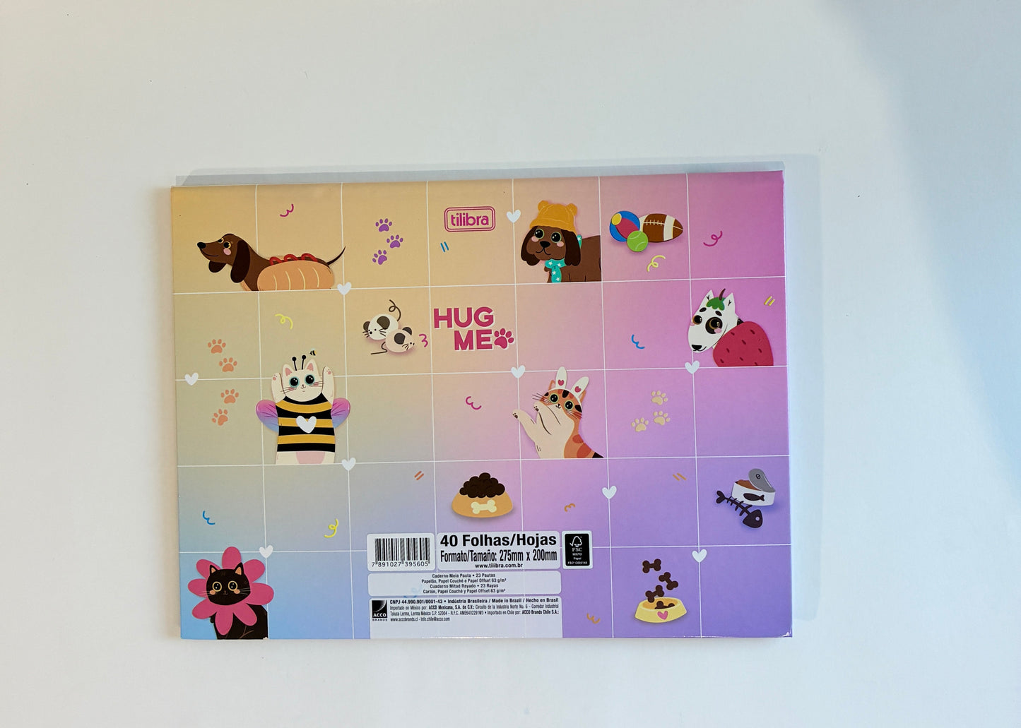 Caderno Hug Me Tilibra Meia Pauta